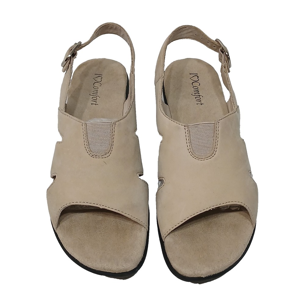 I Love Comfort Blythe Beige Women's Wedge Sandals Size 8